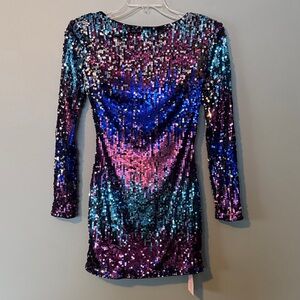 NWT SHEIN BAE Sequin BodyCon Backless Dress